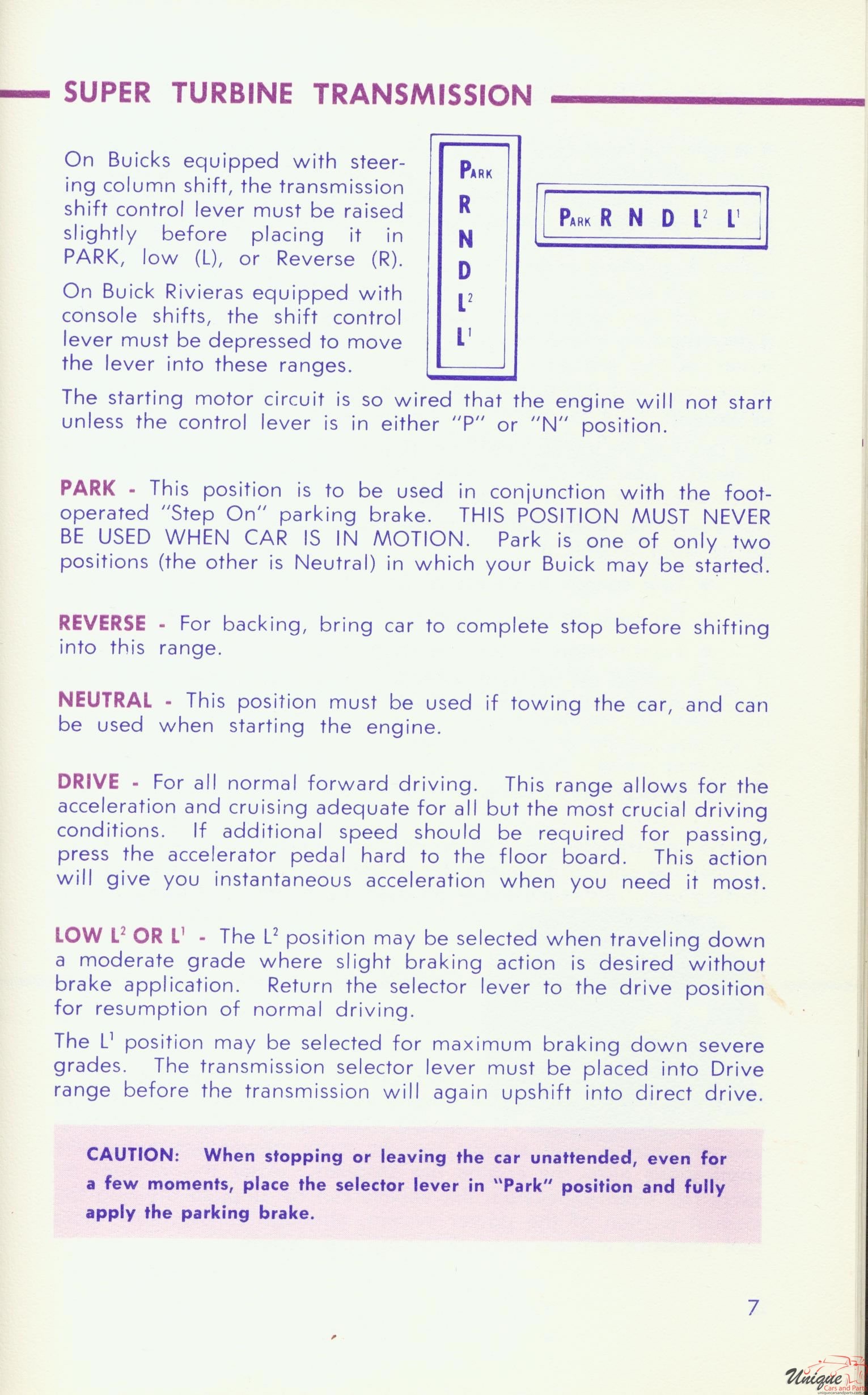 1967 Buick Riviera Owners Manual Page 44